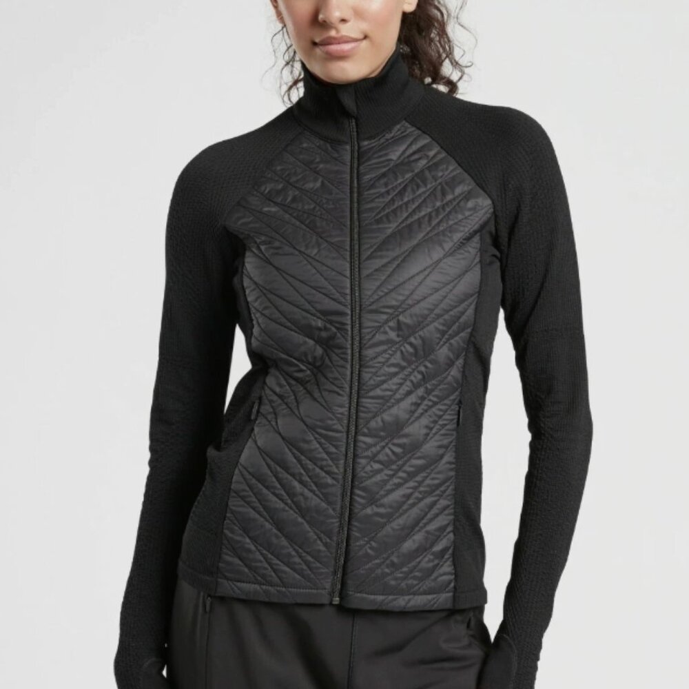 Athleta Flurry Force Insulated PrimaLoft Jacket, Black, Small, #982732